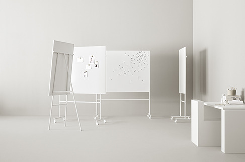 Lintex ONE whiteboard med sort el. hvid ramme  fås i tre størrelser